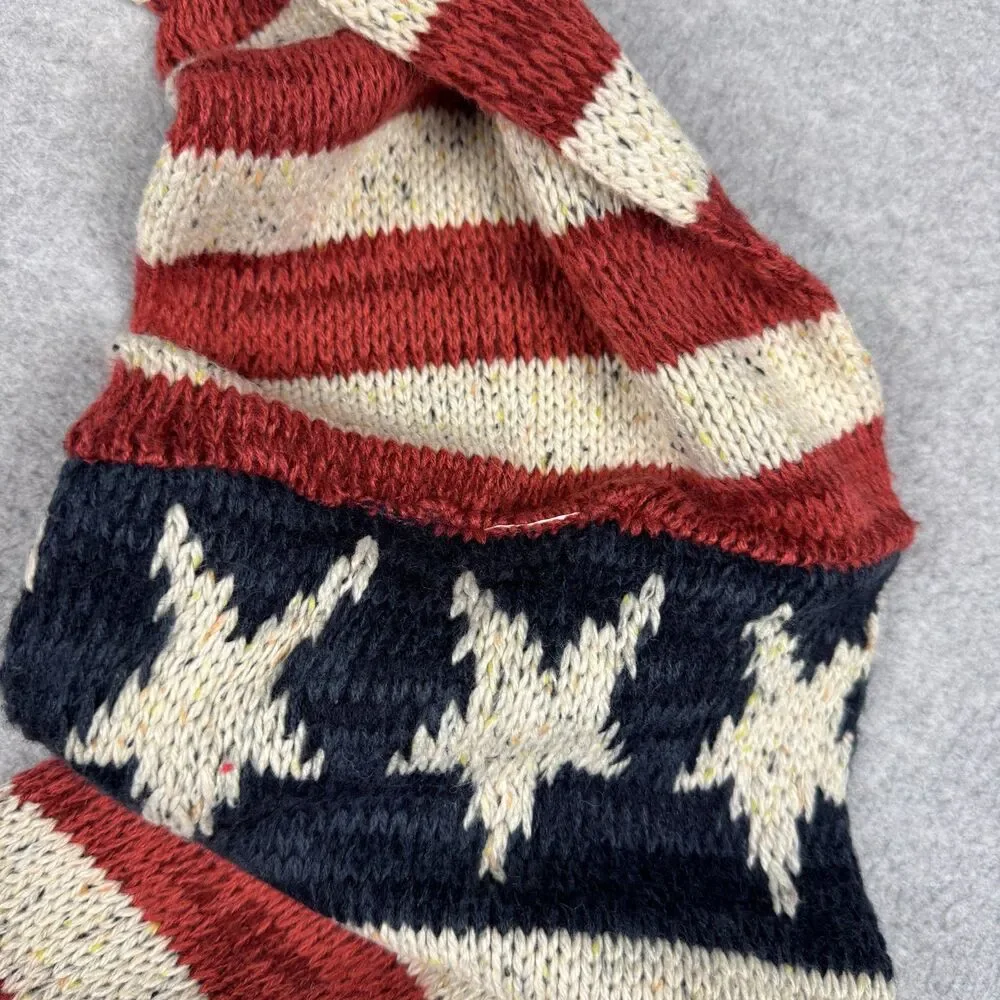 Muk Luks USA Flag Red, White and Blue Chunky Knit Infinity Scarf 8